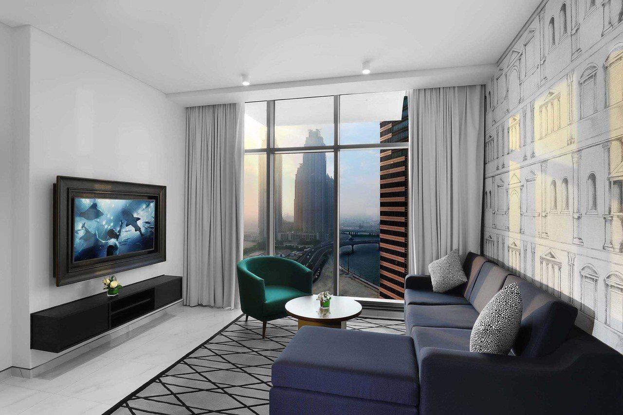 Millennium Atria Business Bay Aparthotel Дубай Екстериор снимка A living room in a typical apartment