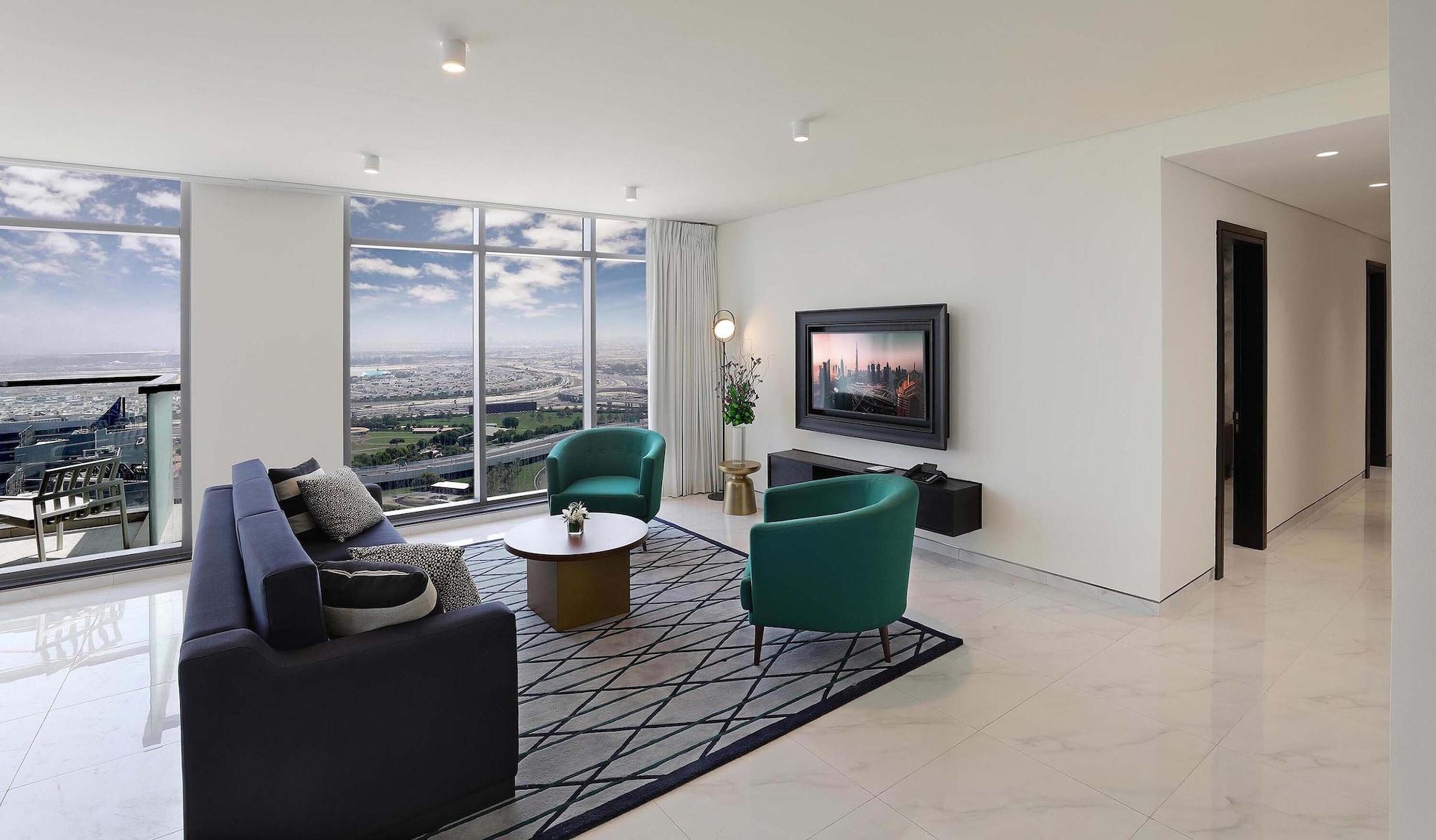 Millennium Atria Business Bay Aparthotel Дубай Екстериор снимка A staged living room