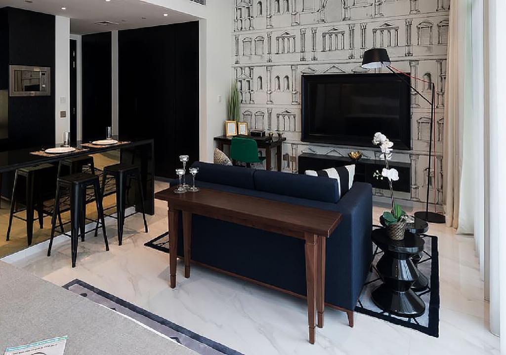 Millennium Atria Business Bay Aparthotel Дубай Екстериор снимка A living room in a condominium